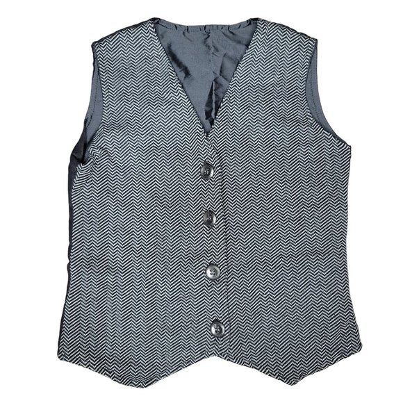 Persnickety NWT Kingsley chevron vest boy girl size 5 years fancy grey button - Picture 2 of 5